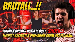 SANGAT BRUTAL❗OKI FADHLAN MEMBUAT SHOCK  DRUMER PRO DUNIA❗OKI FADHLAN REACTION JASAD SILIWANGI