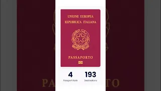 World Passport Index | Italy | 4th Rank #travel #world #information #passport #italy