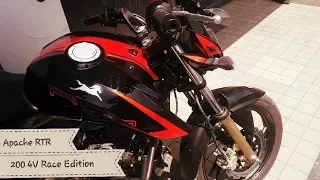 2018 TVS Apache RTR 200 4V Race Edition 2.0 Walkaround | Features |