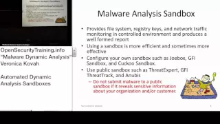 Dynamic Malware Analysis D3P13 Automated Dynamic Analysis Sandboxes