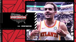 Trae Young lobbed an alley-oop off the glass and shimmied in his 48-point Game 1 | SportsNation