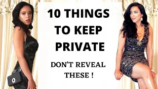 10 things you Should Keep Private to Keep your Aura of Mystery 🥀