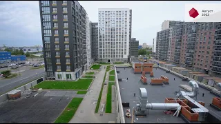 Ход строительства ЖК CUBE в Московском районе. Август 2023