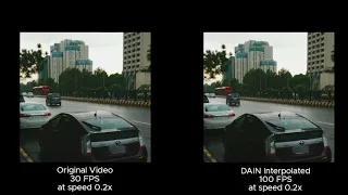 DAIN AI Interpolated 100 FPS Slowmo Video Test