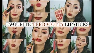 Favourite Drugstore TERRACOTTA  Lipsticks & Swatches!