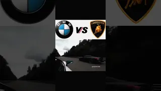 BMW VS LAMBORGHINI DRAG RACE#shorts #BMW#lamborghini #dragrace #sportscar