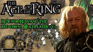 LOTR BFME 2 ROTWK Age of The Ring 5.1 "Playing with Rohan in a 3v3"