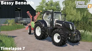 Spreading Fertilizer, Selling Wool, Feeding Cows, Wheat Harvesting│Bessy Beneath│FS 19│Timelapse #07