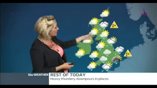 BECKY MANTIN:--  itv - WEATHER - 24 August 2015