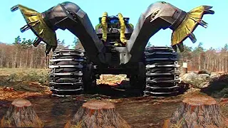 Dangerous Monster Huge Stump Destroyer Equipment Working, Biggest Stump Cutter Removal Machines