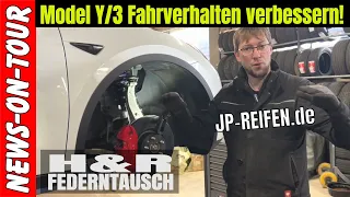 Tesla Model Y/3 Fahrverhalten verbessern! Warum ein H&R Federtausch die Lösung ist | JP-Reifen.de