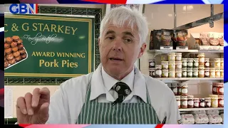 Butcher Graham Starkey reacts as the Government has said it will cap energy bills from 1 October