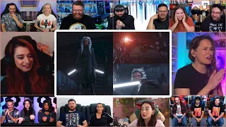 Youtubers React To Huyang, Ahsoka And Sabine Vs Assassin Droids | AHSOKA Ep 4 Reaction Mashup