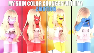 The Girl Whose Skin Color Changes With Emotion | roblox brookhaven 🏡rp