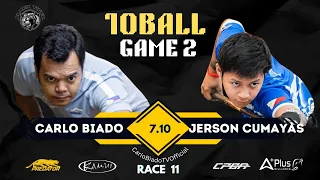 Game 2 | Carlo Biado VS Jerson Cumayas 7.10🔹Race 11