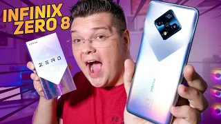 Infinix Zero 8 -  XIAOMI e REALME que se CUIDEM!! 8GB RAM 128GB, 90Hz por R$ 1000,00!! Unboxing!