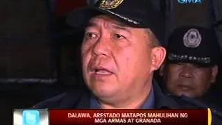 24 Oras: Dalawa, arestado matapos mahulihan ng mga armas at granada sa Q.C.