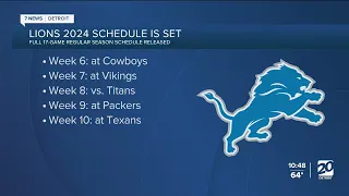 2024 Lions schedule: Detroit lands nine nationally-televised games, five primetime dates