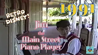 Jim the Main Street Piano Player Magic Kingdom 1991 Retro Walt Disney World