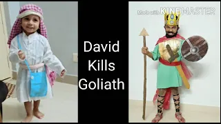 Virtual Fancy Dress Competition Biblical Characters David and Goliath by Ian Noel & Justin Rollince.