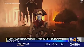 Halloween decorations lead to 911 call
