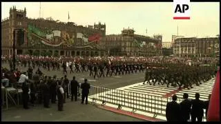 Military parade for President and heads of army, navy