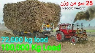 Tractor Driver set a world record for the heaviest load pulling | Belarus MTz50 Tractor & trailer