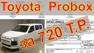 Стоимость Toyota Probox, Succeed на аукционах Японии.