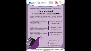 Encuentro anual: México ante el X informe CEDAW.