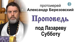 Проповедь под Лазареву Субботу (2021.04.23). Протоиерей Александр Березовский
