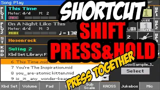 New SHIFT/Shortcut function Korg PA