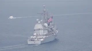 USS Lake Champlain (CG 57) Outbound for Deployment (long version) - July 30, 2021 - San Diego