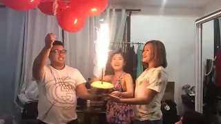 Funny Balloons Burst Off Helium Gas In Birthday Party.