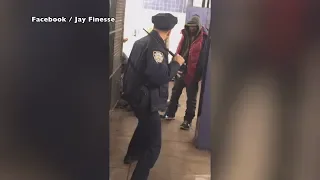 Video shows NYPD officer attacked on subway platform