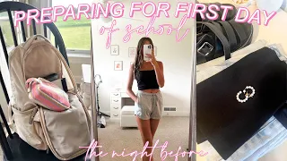 NIGHT BEFORE MY FIRST DAY OF SCHOOL | last minute supplies, lunch prep, & self care