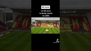 Le tifo du RC Lens avant le derby contre le LOSC