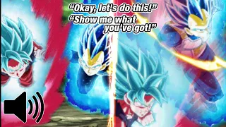 If Super Attacks Were Voiced in Dokkan Battle : LR SSBKK Goku & SSBE Vegeta