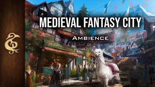 Fantasy Medieval City | Immersive Ambience | 1 Hour #DnD