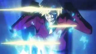 Sanji use Ifrit Jambe (Blue Flames) on Queen, One piece 1061 Edits, sanji vs queen