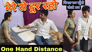 One Hand Distance Prank On Wife || Prank Gone Romantic || Prank On Wife || Aishna Narwal