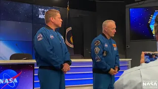 SpaceX Demo-2 astronauts speak to the media after Crew Dragon's successful inflight abort test