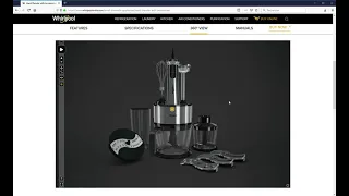 Whirlpool kitchen appliances in Interactive 3D with animations