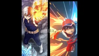 todoroki shoto vs BoBoiBoy Frostfire#shorts