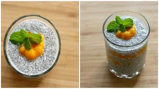 Lose 2-3 kgs In A Week - Mango Chia Seed Pudding - Healthy Indian Breakfast Recipes For Weight Loss