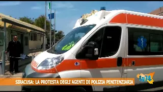 Siracusa, la protesta degli agenti di polizia penitenziaria