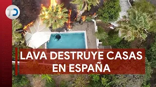 Lava destruye 166 casas en España tras erupción de volcán