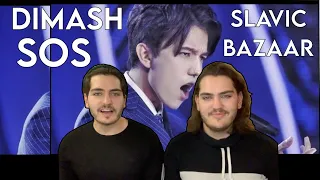 FIRST TIME | Twin Musicians REACT | Dimash - SOS | Slavic Bazaar