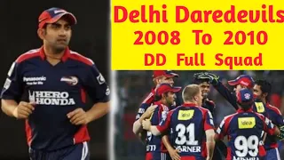 Delhi Daredevils Full Squad In IPL 2008 To 2010