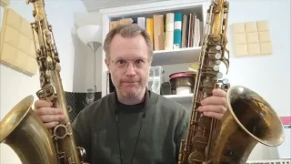 My two tenor saxophones,  70 years apart!