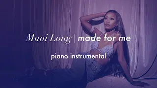 Muni Long - Made for Me | Piano Instrumental (Lyrics & Karaoke)